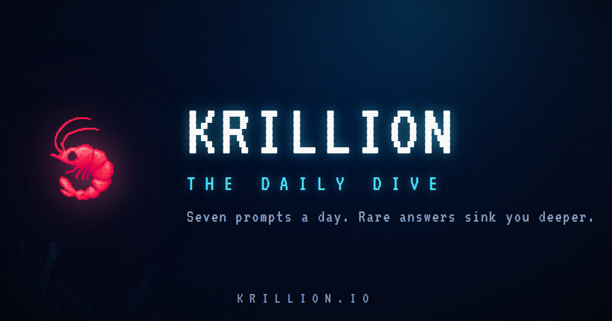 Official Krillion Daily Dive Artwork from krillion.io